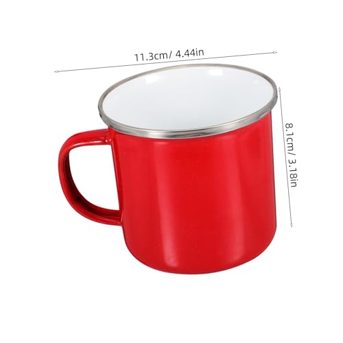 GALPADA Emaille Becher mit Henkel aus Eisen Emaille Metall Retro Trinkbecher für Kaffee Tee Camping Outdoor Büro Zuhause Hitzebeständig Langlebig GALPADA Emaille Becher mit Henkel aus Eisen Emaille Metall Retro Trinkbecher für Kaffee Tee Camping Outdoor Büro Zuhause Hitzebeständig Langlebig von GALPADA