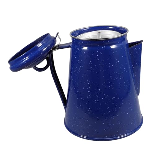 GALPADA Emaille Kaffeekanne mit Filter Hitzebeständig und Leicht zu Reinigen Großer Camping Kaffeekessel mit Ergonomischem Griff und Ausguss für Outdoor Familien und Mehrpersonen GALPADA Emaille Kaffeekanne mit Filter Hitzebeständig und Leicht zu Reinigen Großer Camping Kaffeekessel mit Ergonomischem Griff und Ausguss für Outdoor Familien und Mehrpersonen von GALPADA