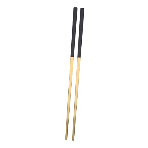 GALPADA Essstäbchen Aus Edelstahl Schwarz Stichwort Mit Stäbchen Essstäbchen Aus Stahl Kochen Utensil Tragbar Quadratisches Essstäbchen von GALPADA