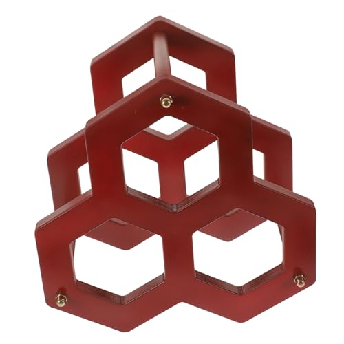 GALPADA Europäisches Massivholz Weinregal Freistehend Minimalistisches Design Rustikaler Weinhalter zur Weinlagerung und Küchenorganisation für Weinliebhaber Wohnzimmer und Esszimmer von GALPADA