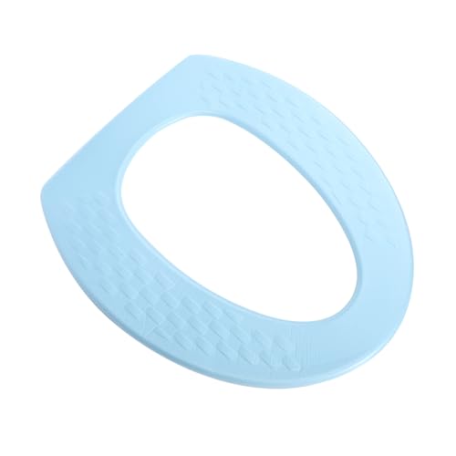GALPADA Eva Toilettensitzauflage Wasserfest Gepolstert Dickes Sitzkissen Komfortable Wc Matte Pedestal Pan Cushion Bequem rutschfest Blau Gestreift von GALPADA