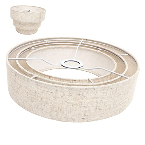 GALPADA Extra Large Lampenschirm Schichtiger Pendelleuchten Lampenschirm Leinen für Stehlampen Moderne Gestaltung für Wohnzimmer und Schlafzimmer GALPADA Extra Large Lampenschirm Schichtiger Pendelleuchten Lampenschirm Leinen für Stehlampen Moderne Gestaltung für Wohnzimmer und Schlafzimmer von GALPADA