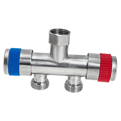 GALPADA Faucet Adapter Wasserverteiler Schlauchanschluss für Waschmaschine und Garten Wetterfest Installieren Kompatibel mit Verschiedenen Wasserhähnen von GALPADA