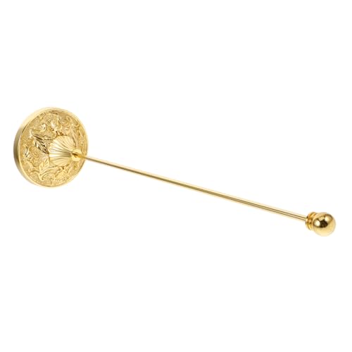 GALPADA Flaggenhalter Förmigem Sockel Eleganter Tischfahnenständer für Home Office Stabiler Desktop Flaggenmast mit Goldenem Blattdesign für Flaggenpräsentation und Dekorative Zwecke von GALPADA
