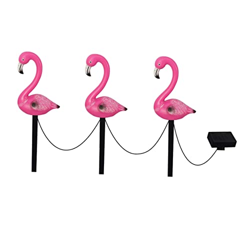 GALPADA Garten Solar Flamingo Lichter Dekorative Solarleuchte für Außenbereiche Flamingo LED Licht für Garten Terrasse Installieren von GALPADA