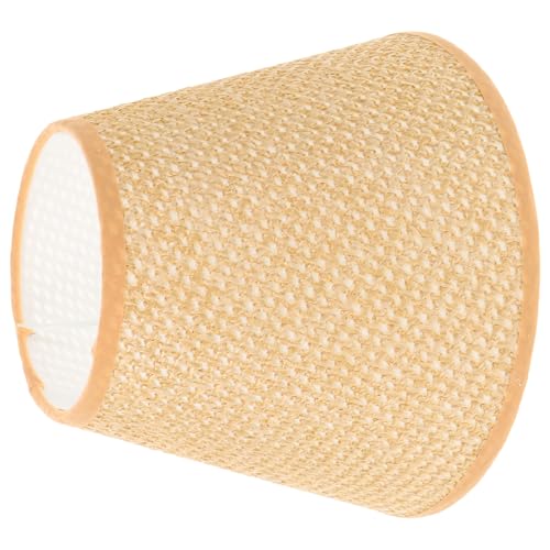 GALPADA Geflochtener Lampenschirm aus Leder Robuster Tischlampenschirm Einfacher Austausch Langlebiger Lampenüberzug für Wohnzimmer Schlafzimmer Hotel Leicht zu Montieren Gelb Verpackt von GALPADA