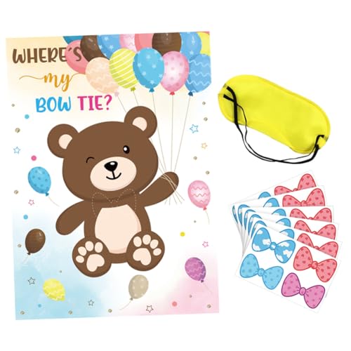 GALPADA Gender Reveal Spielkarten für Babyparty Interaktives Gender Reveal Party Zubehör mit Vorhersageposter für Shower Jungen oder Mädchen Party Dekoration von GALPADA