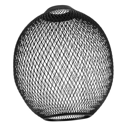 GALPADA Geometrischer Lampenschirm Metall Moderner Lampenschirm für Pendelleuchten Dekorative Wohnzimmerlampe Mattem Schwarz Einfache Installation und Stilvolle Raumgestaltung von GALPADA