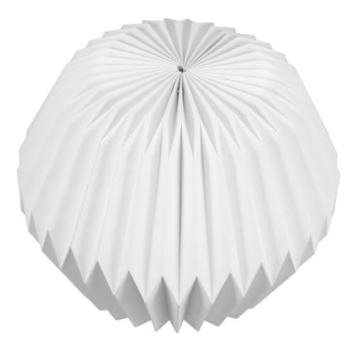GALPADA Geometrischer Papier Lampenschirm DIY Faltbarer Pendelleuchten Lampenschirm Weiß für Wohnzimmer Schlafzimmer Hochzeitsdekoration und Feiern von GALPADA