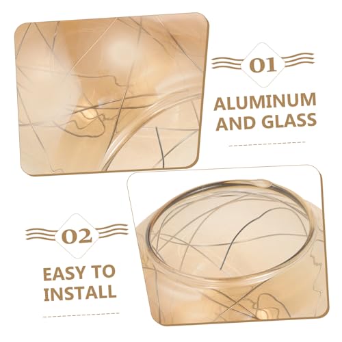 GALPADA Glas Lampenschirm Ersatz Kugel Ømm Aluminiumdraht Modern Kronleuchter Deckenleuchte Pendelleuchte Wandlampe Zubehör für Wohnräume Hotel Cafés von GALPADA