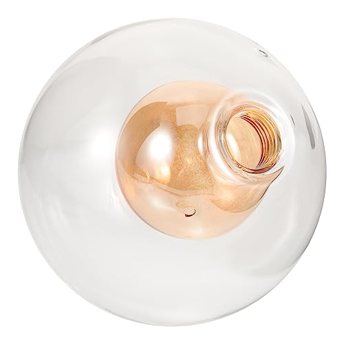 GALPADA Glaskugel Lampenschirm Schraubfassung Deckenlampe Kugel in Kugel Design Mattiertes Dekorativer Lampenschirm für Wohnzimmer Schlafzimmer Esszimmer von GALPADA