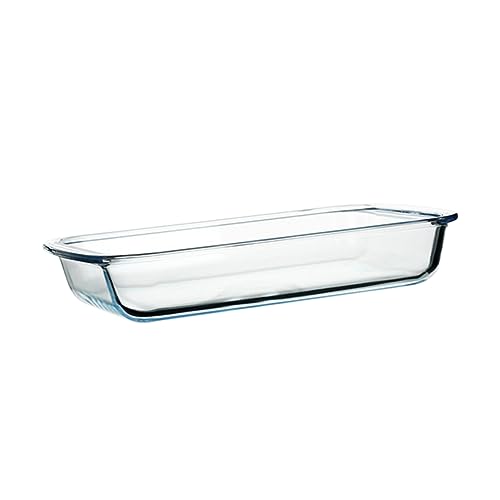 GALPADA Glasschale Backschale Ofen Halten Schüsseln Gericht Groß Auflaufform Backen Servierteller Party Bratblech Mit Rost Grillschale Geschirr Backen Backform Gehärtetes Glas Weiß von GALPADA