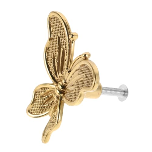 GALPADA Goldene Schmetterlings Ziehtasten für Schrank Kleiderschrank Schuhschrank Ergonomische Türknöpfe für Einfache Installation und Stilvolle Möbelgestaltung von GALPADA