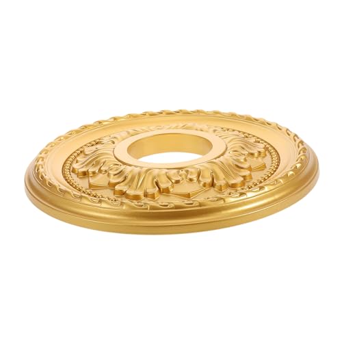 GALPADA Goldfarbenes Rundes Deckenmedaillon aus PU und Gips Dekorative Abdeckplatte für Deckenleuchten und zierkränze Einfach zu Reinigen Montieren Geeignet für Wohn Geschäftsräume GALPADA Goldfarbenes Rundes Deckenmedaillon aus PU und Gips Dekorative Abdeckplatte für Deckenleuchten und zierkränze Einfach zu Reinigen Montieren Geeignet für Wohn Geschäftsräume von GALPADA