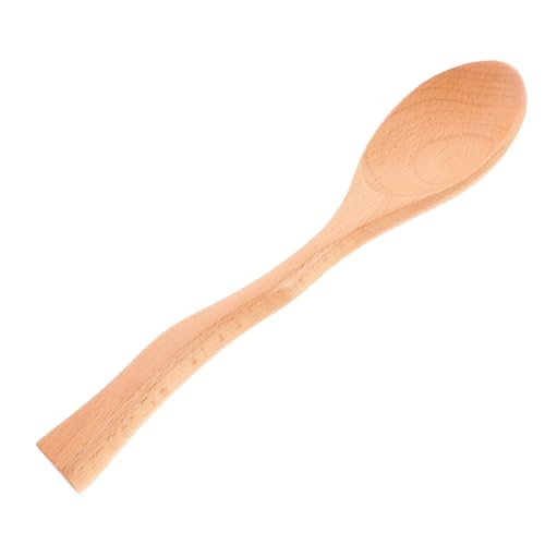 GALPADA Großer Holzlöffel zum Kochen mit Langem Griff Standfest und Rutschfest Vielseitiger Reislöffel und Suppenkelle für Küche Robustes Küchenutensil aus Sicherem Holz für Zuhause von GALPADA