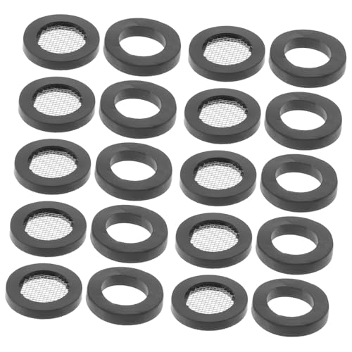 GALPADA Gummi Schlauch Dichtungsscheiben mit Edelstahl Sieb Langlebige Filter Unterlegscheiben für Handbrause und Wasserschlauch Robustes Dichtungsring zur Vermeidung von Verstopfungen GALPADA Gummi Schlauch Dichtungsscheiben mit Edelstahl Sieb Langlebige Filter Unterlegscheiben für Handbrause und Wasserschlauch Robustes Dichtungsring zur Vermeidung von Verstopfungen von GALPADA