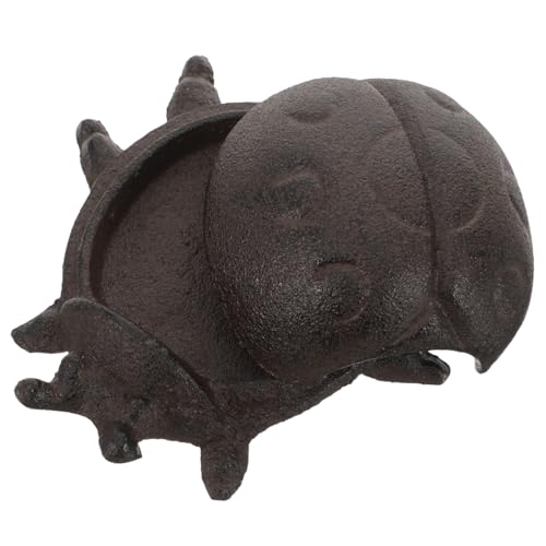 GALPADA Gusseisen Schlüsselversteck Marienkäfer Outdoor Schlüsselbox Robust Wetterfest für Garten Terrasse und Hauseingang von GALPADA