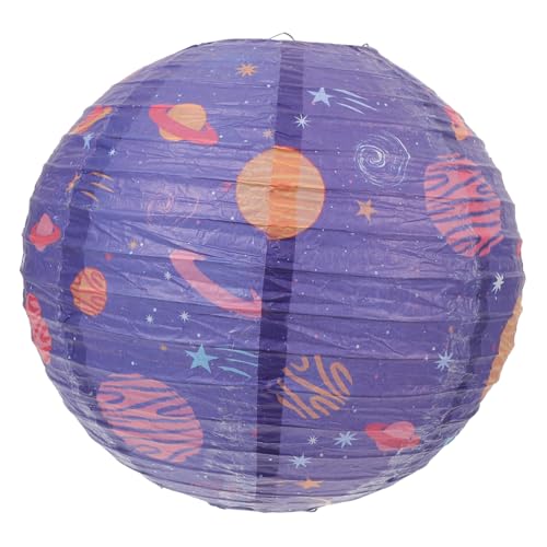 GALPADA Hängende Papierlaterne Solar System für Weltraum Themenparty Jungen Partydeko Blaue Planetenform von GALPADA
