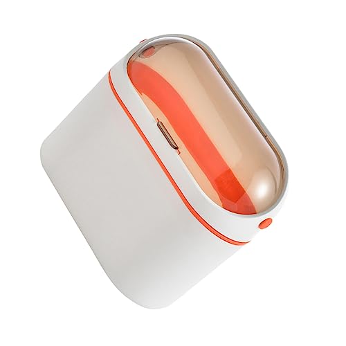 GALPADA Hängender Küchenabfallbehälter Kleiner Mülleimer mit Deckel für Arbeitsplatte Platzsparend Klebehaken für Türmontage für Küche und Orange von GALPADA