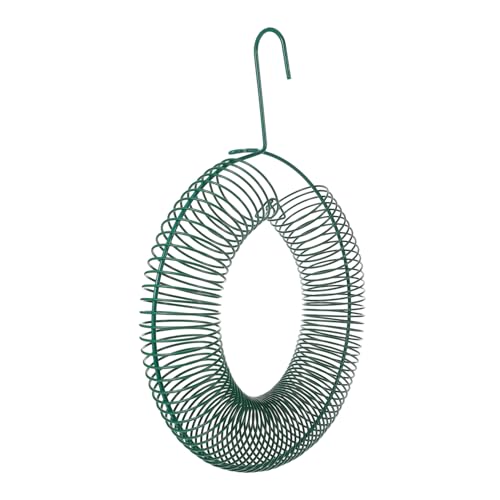 GALPADA Hängender Vogelfutterspender aus Robustem Eisen Leichte Tragbare Kugelform mit Federsystem Wetterfest und Wiederverwendbar für Garten und Wildvögel Einfache und Sichere Fütterung von GALPADA