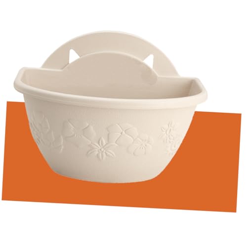 GALPADA Halbrunder Wandblumentopf aus Kunststoff Beige Hängender Pflanztopf mit Aufhängelöchern Platzsparend für Zimmerpflanzen Bad Küche und Garten Multifunktionaler Pflanzbehälter für GALPADA Halbrunder Wandblumentopf aus Kunststoff Beige Hängender Pflanztopf mit Aufhängelöchern Platzsparend für Zimmerpflanzen Bad Küche und Garten Multifunktionaler Pflanzbehälter für von GALPADA