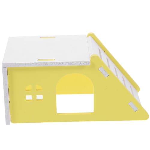 GALPADA Hamster Schlafhaus aus Robustem Material Gemütliches Versteck mit Rutschfester Oberfläche Geeignet für Hamsterkäfige und Kleintierzubehör Farblich Ansprechendes Gelbes Design für von GALPADA