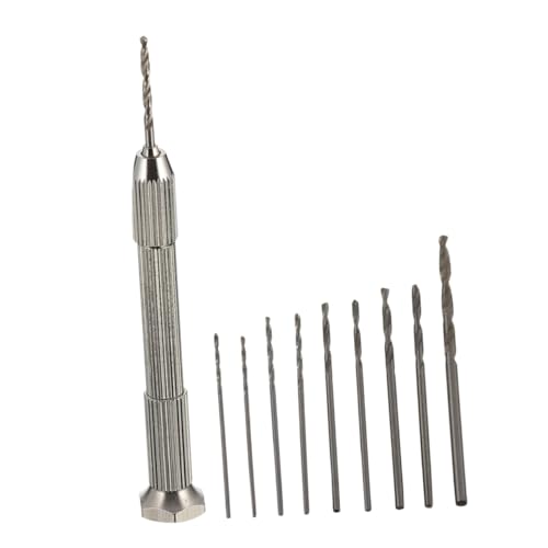 GALPADA Handbohrer Mini Handbohrfutter mit Bohrerset Präziser Handbohrer für Schmuck DIY Verstellbarer Griff Kompakt und Tragbar für Feine Bohrarbeiten und Basteln von GALPADA