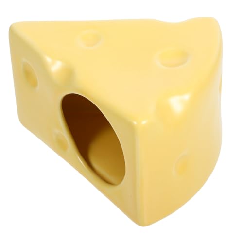 GALPADA Haustierbett aus Keramik Hamsterversteck für kleine Haustiere Hamsterhäuser Hamsterversteck Keramik Hamster Habitat Fell hamsterhaus versteck Unterschlupf für Hamster Gelb von GALPADA