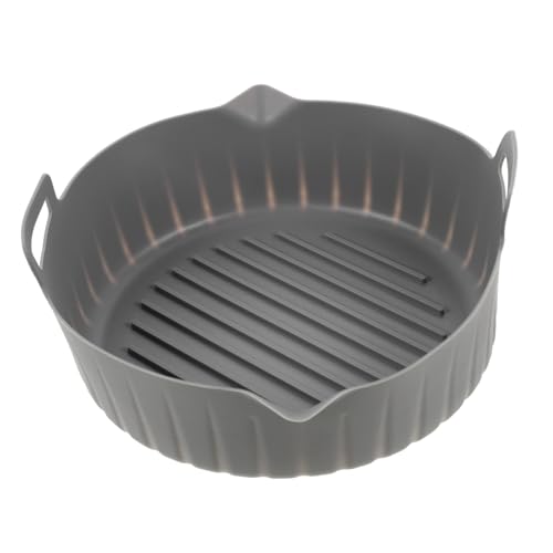 GALPADA Hochtemperaturbeständige Silikonmatte für Runde Heißluftfritteuse Antihaftbeschichtet Wiederverwendbar Flexibel Vielseitig Einsetzbar für Backofen Mikrowelle Grill und Camping von GALPADA