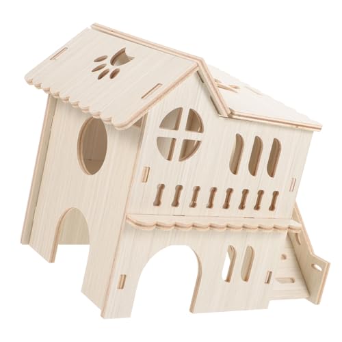 GALPADA Holz Hamsterhaus mit Leiter Hamsterversteck aus Robustem Holz für Zwerghamster Rennmäuse und Andere Kleine Haustiere Langlebig für Abwechslung GALPADA Holz Hamsterhaus mit Leiter Hamsterversteck aus Robustem Holz für Zwerghamster Rennmäuse und Andere Kleine Haustiere Langlebig für Abwechslung von GALPADA