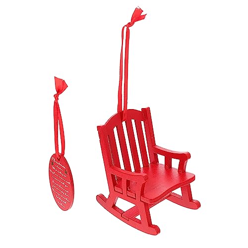 GALPADA Holz Mini Schaukelstuhl Dekofigur Kleine Möbel Holzornament Wohnraumdekoration Für Sideboard Wohnzimmer Fensterbank Kommode von GALPADA