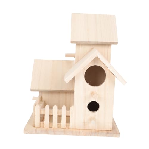 GALPADA Holz Vogelhaus zum Aufhängen Stabiles Nistkasten aus Naturholz Dekoratives Haus für Wildvögel Wetterfest und Sicher für Garten und Balkon Gemütliches Vogel Nest für Kleine Vögel GALPADA Holz Vogelhaus zum Aufhängen Stabiles Nistkasten aus Naturholz Dekoratives Haus für Wildvögel Wetterfest und Sicher für Garten und Balkon Gemütliches Vogel Nest für Kleine Vögel von GALPADA