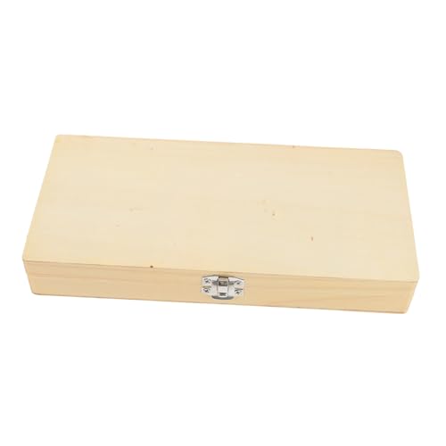 GALPADA Holz-mikroskop-objektträger-aufbewahrungsbox mit Nummerierten Fächern Robustem Metallverschluss Rutschschiebendem Design für Labor und Unterricht Standardgröße von GALPADA