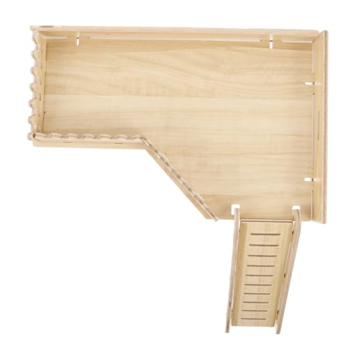 GALPADA Holzplattform für Hamsterkäfig mit Leiter Langlebige Kletterspielzeug für Kleintiere Geeignet für Zwerghamster Rennmäuse und Andere Kleine Haustiere von GALPADA