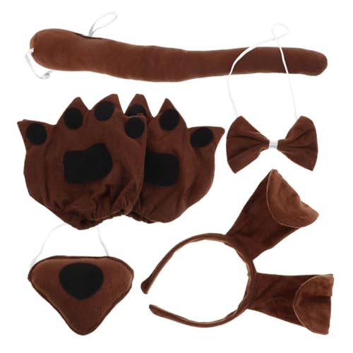 GALPADA Hunde Kostüm Zubehör für Hund Ohren Stirnband Fliege Nase und Pfoten Handschuhe Weiches Bequemes Tier Kostüm für Halloween Karneval und Cosplay Party GALPADA Hunde Kostüm Zubehör für Hund Ohren Stirnband Fliege Nase und Pfoten Handschuhe Weiches Bequemes Tier Kostüm für Halloween Karneval und Cosplay Party von GALPADA