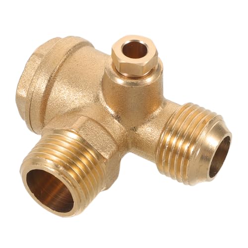 GALPADA Innengewinde Rückschlagventil aus Vollkupfer mit Sperrschraube Energieeffiziente Dichtung Einfache Montage für Luftkompressor-systeme Langlebig Kompatibel mit Industriellen Anlagen von GALPADA