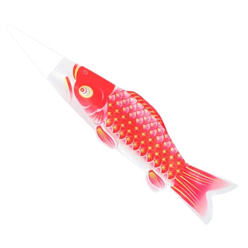 GALPADA Japanische Karpfenflagge Rot Satin Dekorative Fahne für Drachenbootfest Gartendeko Party Wand Fenster Outdoor Geschenk von GALPADA