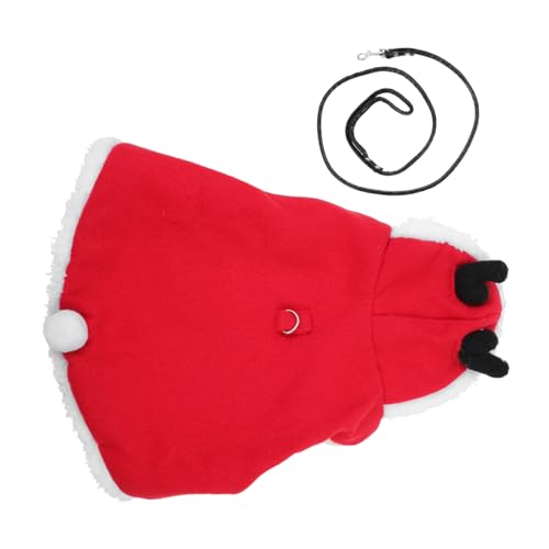 GALPADA Kaninchen Geschirr mit Leine Weihnachtsdesign Verstellbares Hasengeschirr für Kleine Tiere Komfortables Winterkleidungsstück für Haustiere von GALPADA