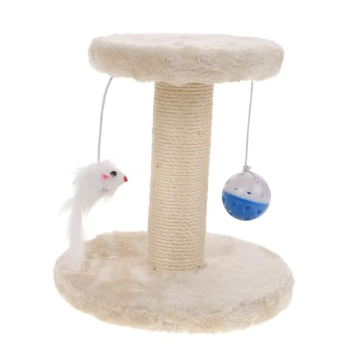 GALPADA Katzen kratzbaum Sisal Kratzsäule mit Stabiler Basis und Doppellagigem Design Dekorativer Katzen kratzpfosten für Indoor mit Plüschspielbällen Beiger Katzenbaum für Krallenpflege GALPADA Katzen kratzbaum Sisal Kratzsäule mit Stabiler Basis und Doppellagigem Design Dekorativer Katzen kratzpfosten für Indoor mit Plüschspielbällen Beiger Katzenbaum für Krallenpflege von GALPADA