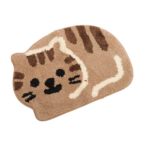 GALPADA Katzenmotiv Badematte Rutschfester Saugfähiger Teppich für Schlafzimmer und Badezimmer Karikatur Design Flauschig und Modern Waschbar und Vielseitig von GALPADA