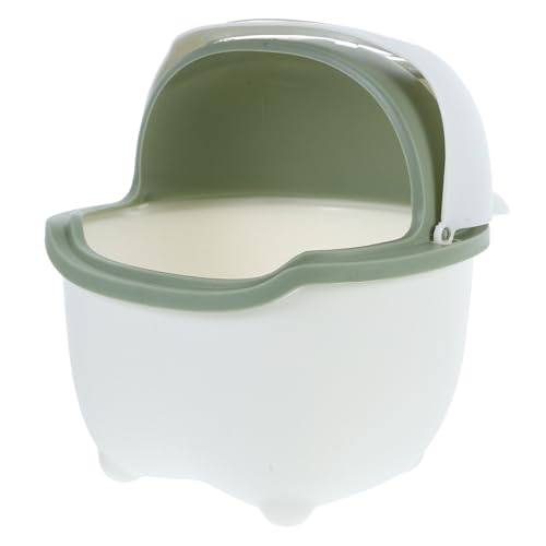 GALPADA Kawaii Mini Abfalleimer mit Deckel Cartoon Bären Mülleimer für Schreibtisch zum Aufbewahren von Kleinen Abfällen Dekoration von Zuhause und Büro Weiß Grün von GALPADA