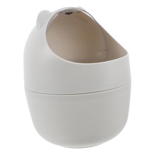 GALPADA Kawaii Mini Desktop Abfalleimer mit Schwingdeckel Kleiner Tragbarer Papierkorb für Büro Badezimmer Kinderzimmer Vielseitiger Kleiner Tischmülleimer aus Robustem Material Einfach von GALPADA