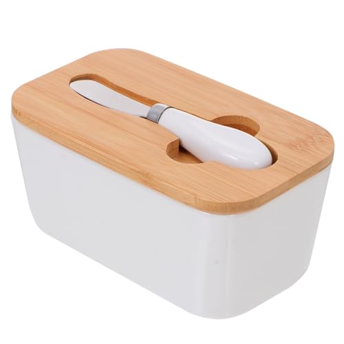 GALPADA Keramik Butterdose mit Bambusdeckel und Edelstahl Cutter Kleine Butter Aufbewahrungsbox Butterdichte Butterdose Porzellan Kratzfeste Butteraufbewahrung für Küche und Tisch GALPADA Keramik Butterdose mit Bambusdeckel und Edelstahl Cutter Kleine Butter Aufbewahrungsbox Butterdichte Butterdose Porzellan Kratzfeste Butteraufbewahrung für Küche und Tisch von GALPADA