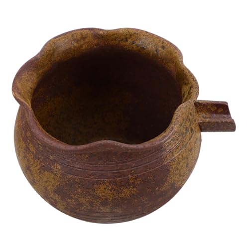 GALPADA Keramik Jar mit Umlaufendem Teich Spucker Wetterfester Wasserfalltopf für Garten Terrasse Innen und Außenbereich Dekoratives Vintage Wasserzirkulations Element von GALPADA
