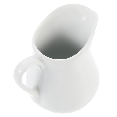 GALPADA Keramik Milchkanne mit Ergonomischem Griff Schlichtes Design Spülmaschinenfest für Frühstück Haushalt und Kaffeezubereitung für Freunde und Familie von GALPADA