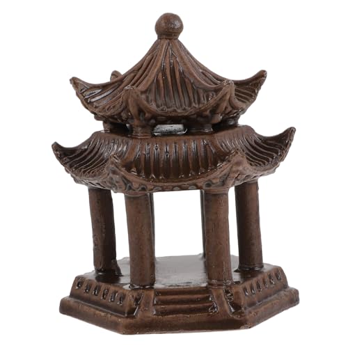 GALPADA Keramik Pavillon Deko Sechseckig Stabile Basis Filigrane Details Gartenornament Innen Außen Aquarium Landschaftsschmuck GALPADA Keramik Pavillon Deko Sechseckig Stabile Basis Filigrane Details Gartenornament Innen Außen Aquarium Landschaftsschmuck von GALPADA