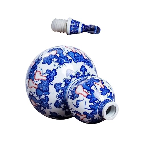 GALPADA Keramik Weinflasche Retro Stil Leere Flasche Für Zuhause Weinaufbewahrung Sichere Glatte Kanten Design Farblich Beständig von GALPADA