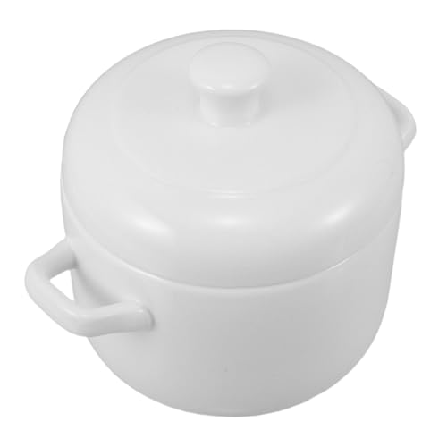 GALPADA Keramik-suppentopf Weiß Aus Porzellan Mit Deckel Dampftopf Für Mit Zwei Griffen Kleine Keramik-dampftasse Für Suppe GALPADA Keramik-suppentopf Weiß Aus Porzellan Mit Deckel Dampftopf Für Mit Zwei Griffen Kleine Keramik-dampftasse Für Suppe von GALPADA