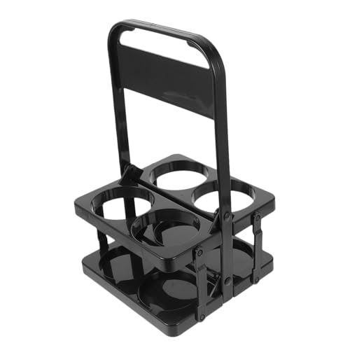 GALPADA Klappbarer Bierflaschenträger Faltbarer Flaschenhalter Schwarzer Getränkekorb Kompakt Leicht Praktisch für Flaschenlagerung und Transport im Alltag von GALPADA