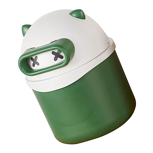 GALPADA Kleiner Desktop Mülleimer mit Deckel Panda Geruchsdicht Kompakt für Büro Kinderzimmer Schreibtisch und Auto Vielseitiger Abfallbehälter und Aufbewahrungsbox Dunkelgrün GALPADA Kleiner Desktop Mülleimer mit Deckel Panda Geruchsdicht Kompakt für Büro Kinderzimmer Schreibtisch und Auto Vielseitiger Abfallbehälter und Aufbewahrungsbox Dunkelgrün von GALPADA